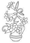 Dibujos para colorear flores en florero