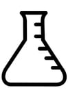 Dibujo para colorear frasco de laboratorio