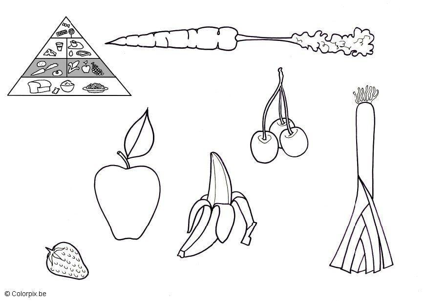 Dibujo para colorear Frutas y verduras