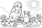 frutas y verduras en un día de verano