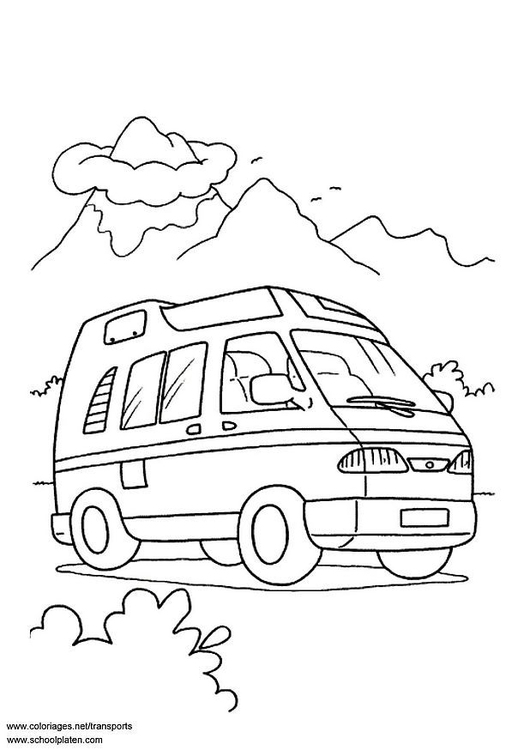 Dibujo para colorear Furgoneta