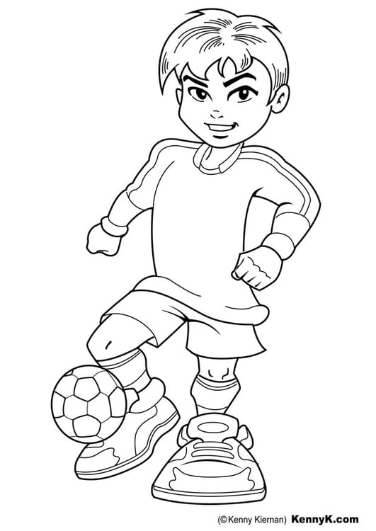 Dibujo para colorear futbolista