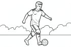 futbolista en acción