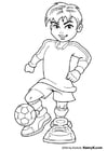 Dibujo para colorear futbolista