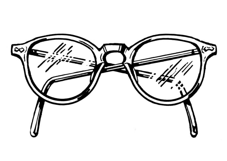 Dibujo para colorear gafas