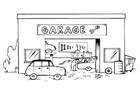 Dibujos para colorear Garaje