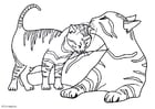 Dibujo para colorear Gatitos