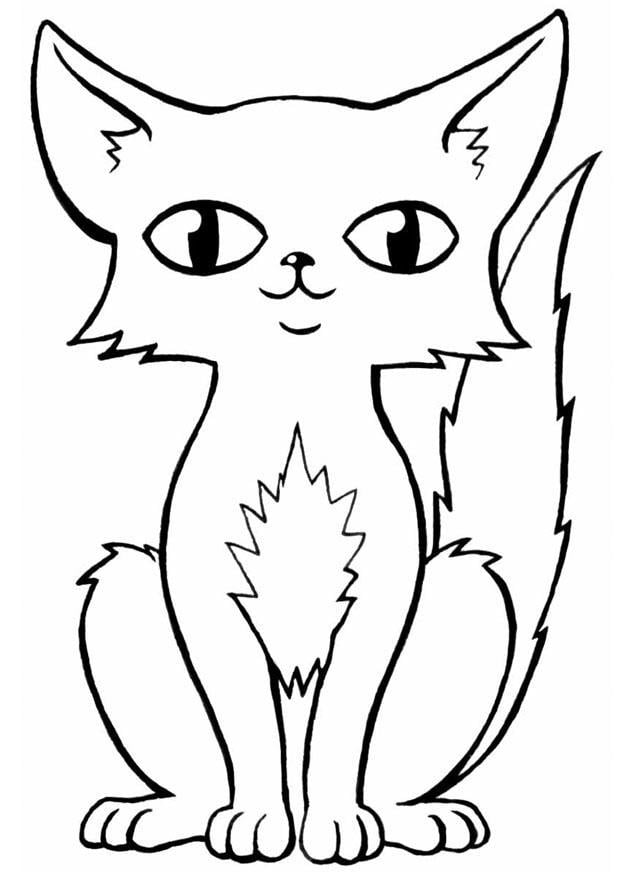 Dibujo para colorear Gato - Dibujos Para Imprimir Gratis - Img 11584