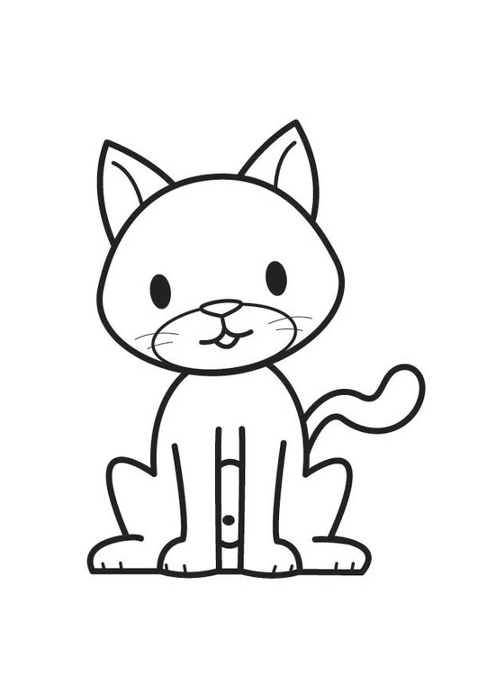 Dibujo para colorear gato