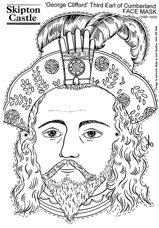 Dibujo para colorear George Clifford, Third Earl of Cumberland - MÃ¡scara