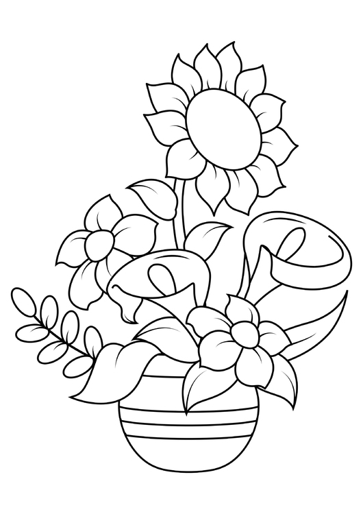 Dibujo para colorear girasol