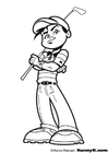 Dibujos para colorear Golf