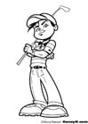 Dibujo para colorear Golf