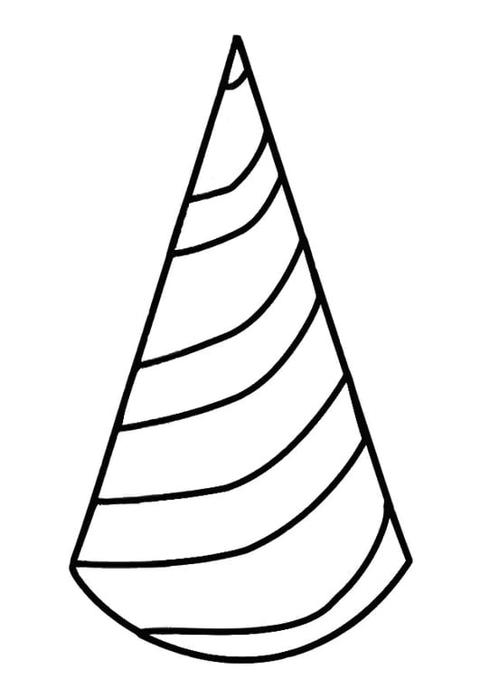 Dibujo para colorear gorro de cumpleaÃ±os