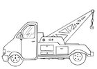 Dibujo para colorear grúa