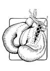 Dibujo para colorear Guantes de boxeo