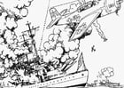 Dibujos para colorear Guerra en el mar