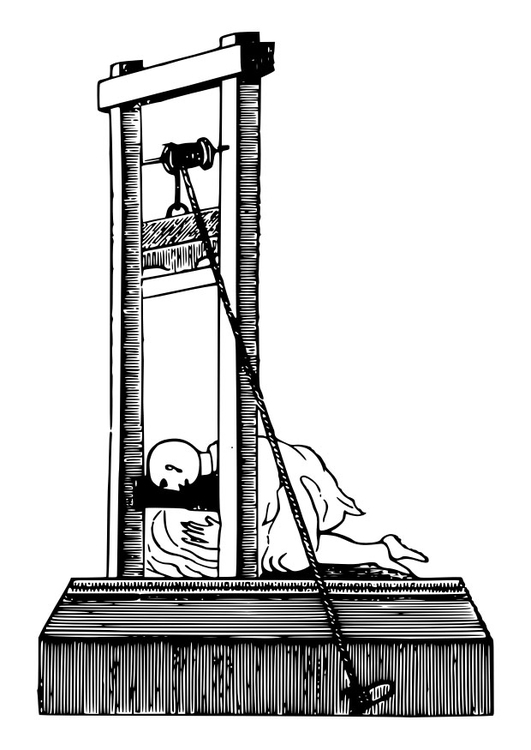 Dibujo para colorear guillotina