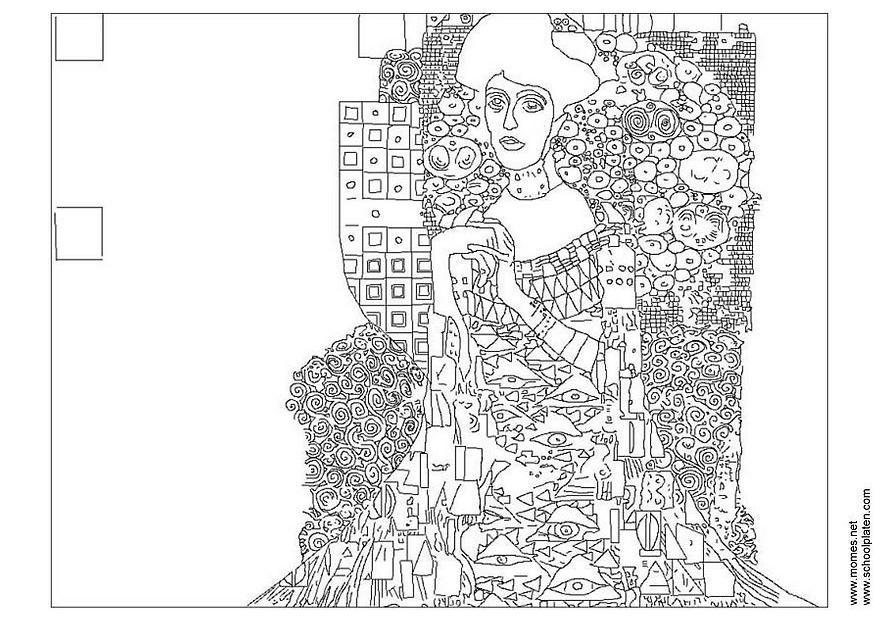 Dibujo para colorear Gustav Klimt