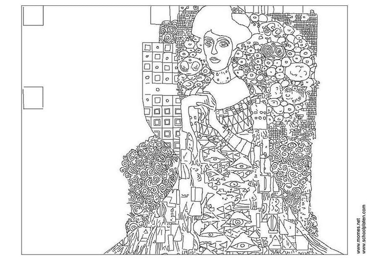 Dibujo para colorear Gustav Klimt