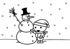 Dibujos para colorear hacer un muñeco de nieve