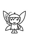 dibujo-para-colorear hada - elfo