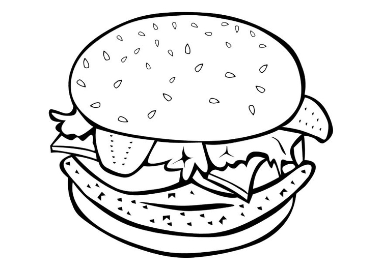 Dibujo para colorear Hamburguesa