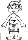 dibujo-para-colorear Hans quiere nadar