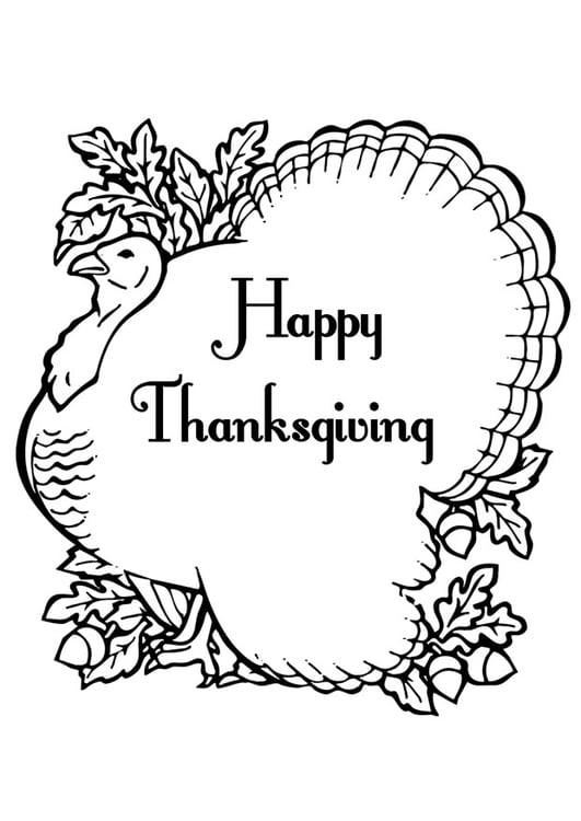 Dibujo para colorear Happy Thanksgiving