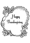 Dibujos para colorear Happy Thanksgiving