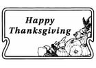 Dibujo para colorear Happy Thanksgiving