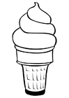 Dibujo para colorear helado blando