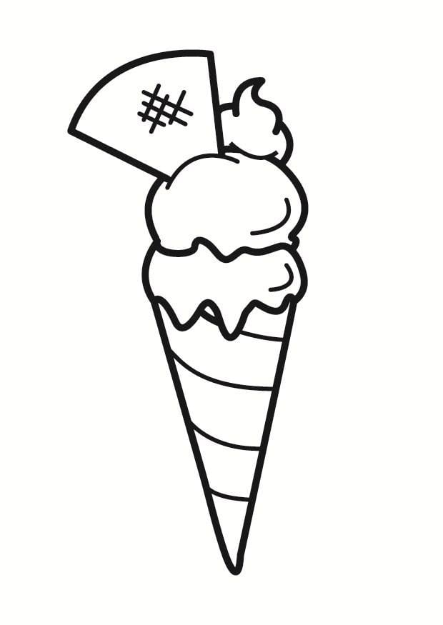 Dibujo para colorear helado