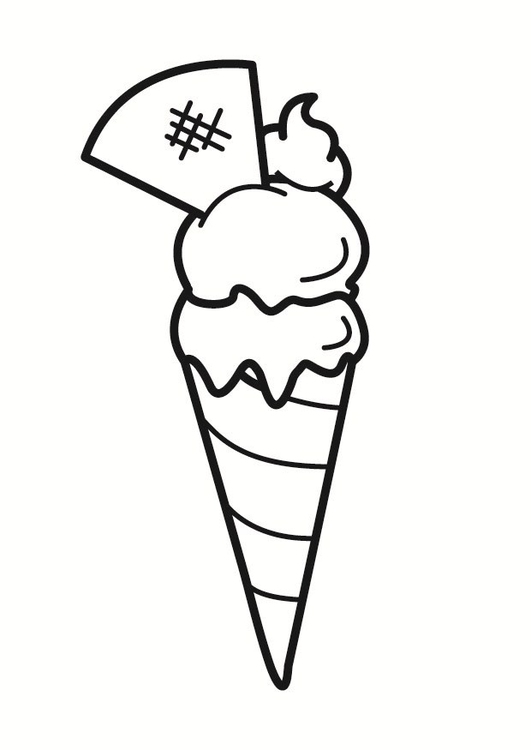 Dibujo para colorear helado