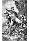Dibujos para colorear Hercules y la serpiente