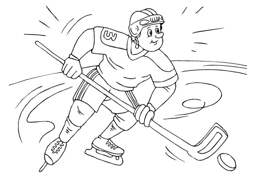 Dibujo para colorear hockey sobre hielo 