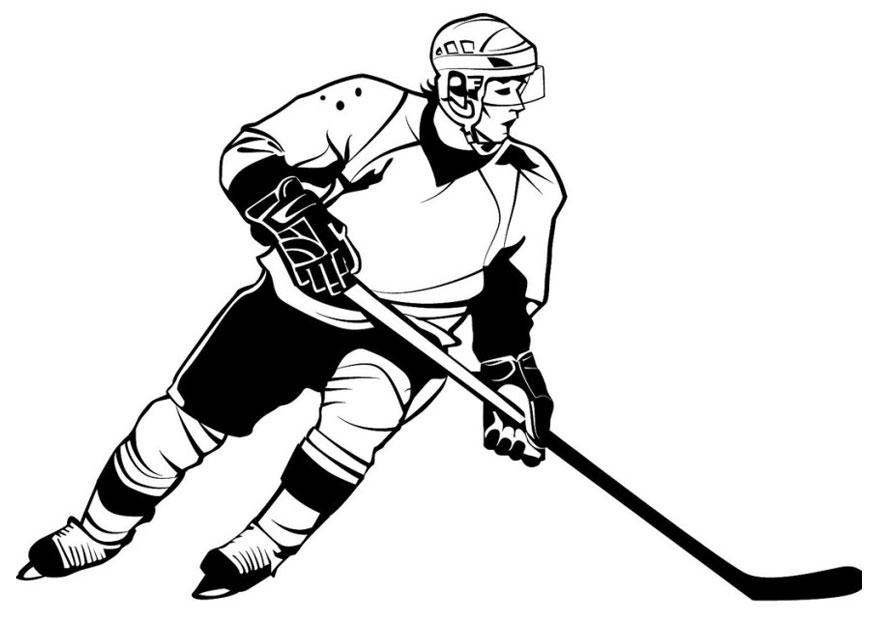 Dibujo para colorear hockey sobre hielo