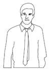 Dibujos para colorear hombre con corbata