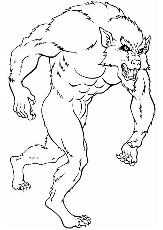 Dibujo para colorear Hombre lobo