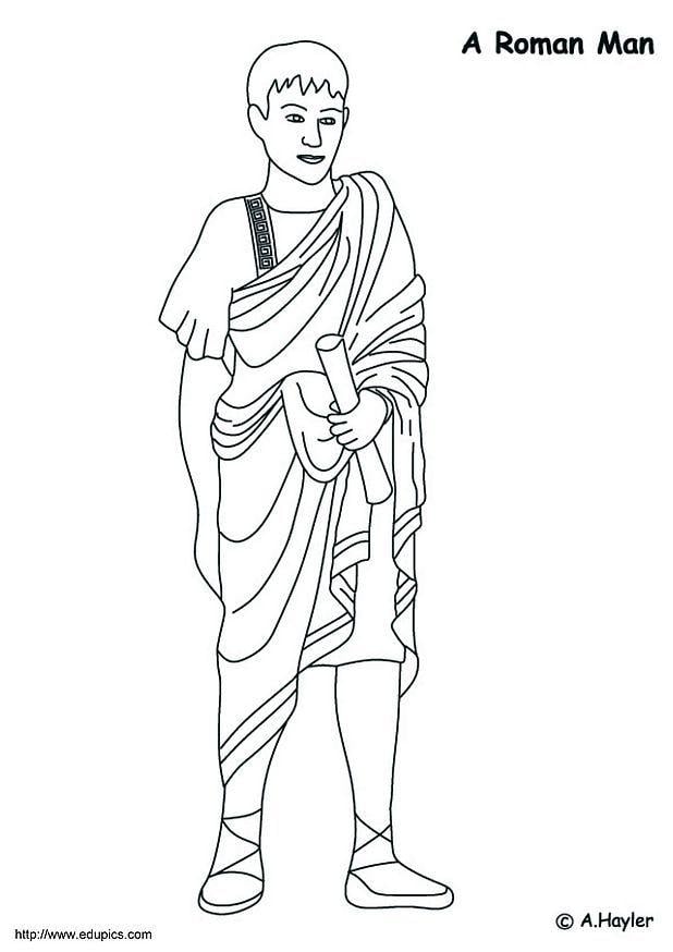 Dibujo para colorear Hombre romano