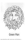 Dibujo para colorear hombre verde