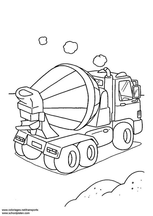Dibujo para colorear Hormigonera