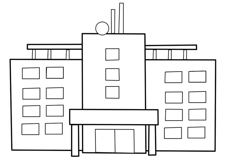 Dibujo para colorear hospital