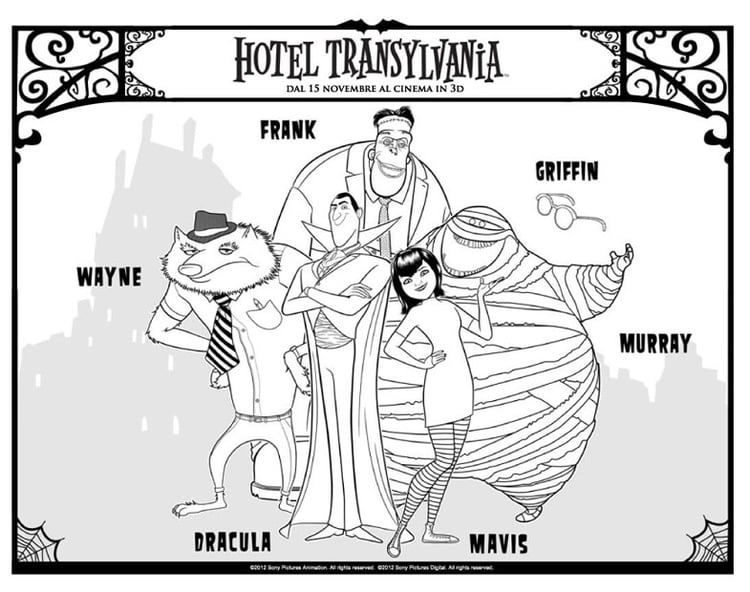 Dibujo para colorear Hotel Transilvania - Dibujos Para Imprimir Gratis -  Img 26278