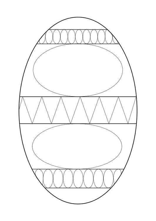 Dibujo para colorear huevo de Pascua