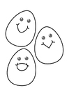 Dibujos para colorear huevos de Pascua