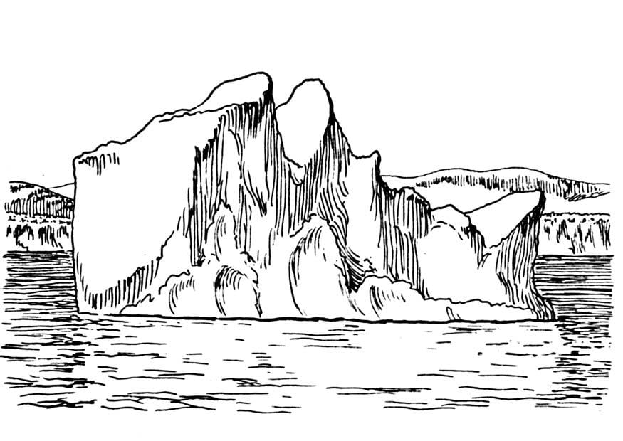 Dibujo para colorear iceberg
