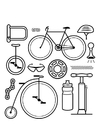 Dibujos para colorear iconos - bicicleta