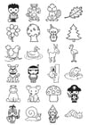 Dibujos para colorear iconos para niños