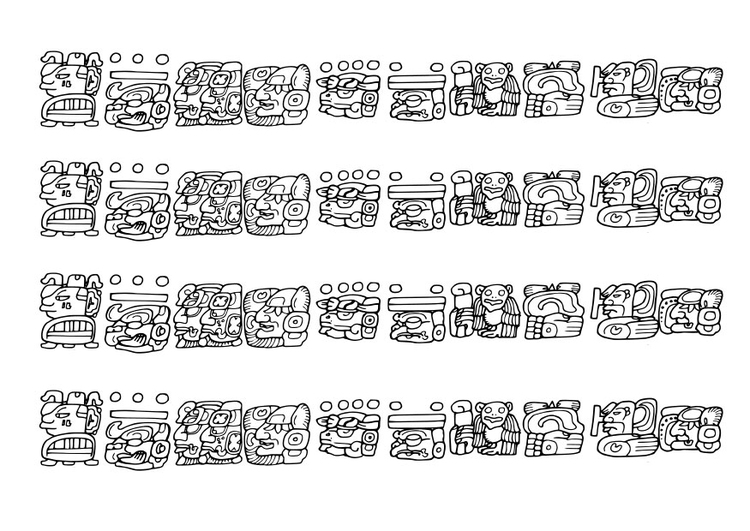 Dibujo para colorear imÃ¡genes mayas